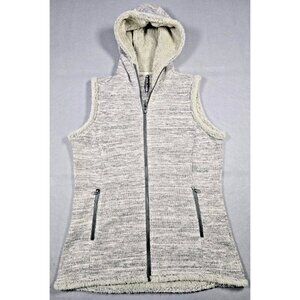 KUHL Women’s Alaska Vest Medium-P Heather Gray Hooded Fleece Full Zip